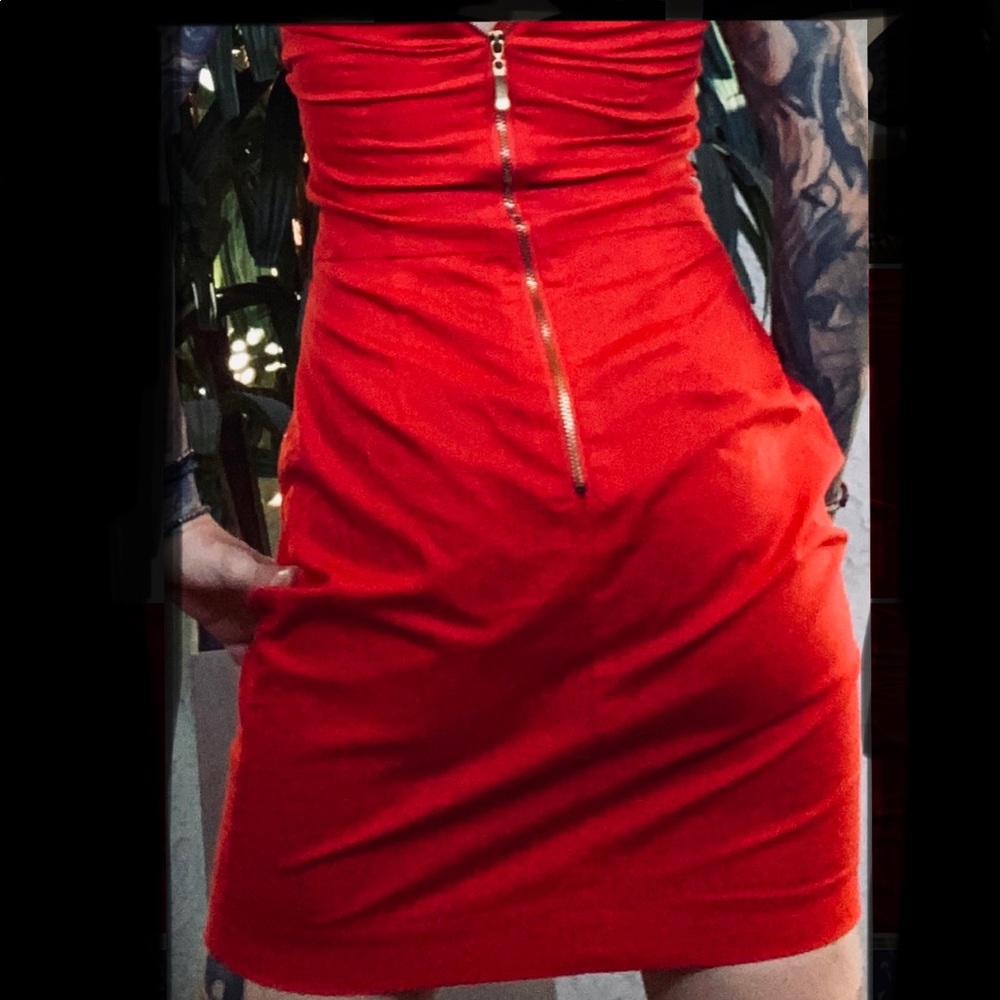 Red Tube Top Dress